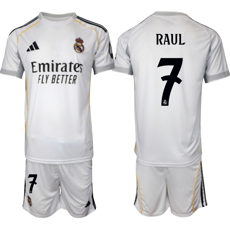 Men 2025-2026 Club Real Madrid home White #7 Soccer Jersey->real madrid jersey->Soccer Club Jersey